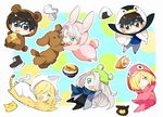  :p ;d animal_costume animal_hat bear_costume black_hair blonde_hair blue-framed_eyewear blue_eyes brown_eyes bunny_costume cat_costume chibi dinosaur_costume dog dual_persona food frog_hat glasses green_eyes hair_over_one_eye hat honey honeypot ice_skates katsudon_(food) katsuki_yuuri long_hair makkachin male_focus medal multiple_boys one_eye_closed onigiri open_mouth penguin_costume pirozhki scarf silver_hair skates smile stuffed_animal stuffed_cat stuffed_toy tongue tongue_out viktor_nikiforov yanzhan yuri!!!_on_ice yuri_plisetsky 