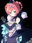  bluebell_candy braid candy elbow_gloves flower food gloves green_eyes hat highres lily_of_the_valley mahou_shoujo_ikusei_keikaku pink_hair single_glove solo uemasan0805 
