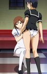  2girls aika_zero multiple_girls panties stitched tagme 