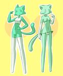  blush bottomless cat clothed clothing feline linda_(nekuzx) mammal melina_(nekuzx) nekuzx sibling topless twins 