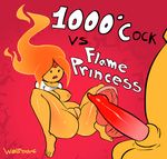  adventure_time animal_genitalia animal_penis breasts canine_penis cartoon_network female flame_princess male meme penis pussy wolftang 