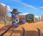  blue_eyes day detailed_background equine eyelashes fan_character feral hat hooves looking_at_viewer mammal my_little_pony rublegun sky smile 