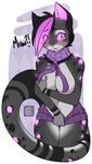  anthro blush breasts candykittycat cat cheetah clothing feline female glitch(evir) hair looking_at_viewer mammal piercing solo text virgin_killer_sweater 