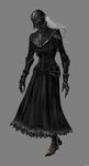  artist_request dark_souls_iii dress from_software gauntlets mask official_art ponytail souls_(from_software) white_hair 
