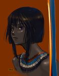  ancient_egypt artist_request black_hair dark_skin egyptian male_focus original solo 