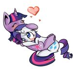  &lt;3 blush cute cutie_mark equine eyes_closed female feral friendship_is_magic happy horn horse love mammal my_little_pony pony rarity_(mlp) romantic_couple simple_background twilight_sparkle_(mlp) unknown_artist white_background 