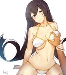  artist_name bikini blurry breast_grab breasts brown_hair cleavage closed_mouth collarbone depth_of_field eyebrows_visible_through_hair fate/grand_order fate_(series) grabbing guided_breast_grab hair_between_eyes hetero long_hair looking_at_viewer medium_breasts navel no_hat no_headwear no_vest pink_eyes sidelocks signature simple_background sitting smile solo_focus spread_legs swimsuit thighs tilt-shift very_long_hair white_background white_bikini xuanzang_(fate/grand_order) 