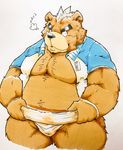  anthro ashigara bear male mammal muscular simple_background slightly_chubby solo suishou0602 sumo tokyo_afterschool_summoners 