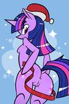  anthro anus breasts christmas energyloop equine female friendship_is_magic hat holidays horn mammal my_little_pony pussy santa_hat smile solo twilight_sparkle_(mlp) unicorn 