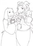  asgore_dreemurr asriel_dreemurr beard boss_monster caprine chara_(undertale) child crown eyes_closed facial_hair father foxtailsnine goat group horn human long_ears mammal mother parent protagonist_(undertale) sleeping toriel undertale video_games young 