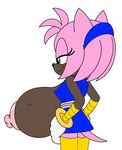  2014 amy_rose anthro areola big_breasts breasts clothed clothing daredemon7000 erect_nipples female flashing fur hedgehog huge_breasts mammal nipples partially_clothed pink_fur solo sonic_(series) 