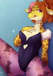  2017 anthro celine_louison female giraffe mammal 