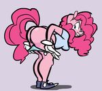  anthro balls butt clothing dickgirl earth_pony energyloop equine footwear friendship_is_magic gloves horse intersex mammal my_little_pony panties panties_down pinkie_pie_(mlp) pony shoes smile solo standing teeth underwear 