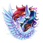  alpha_channel blue_feathers equine eyelashes feathered_wings feathers female feral friendship_is_magic hair mammal multicolored_hair my_little_pony pegasus purple_eyes rainbow_dash_(mlp) rainbow_hair simple_background smile solo transparent_background weepingwraith wings 