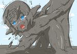  10s 1boy 1girl bangs blue_eyes blunt_bangs blush messy_illust mud nintendo open_mouth pokemon pokemon_(anime) pokemon_(game) sex suiren_(pokemon) thrusting trembling 