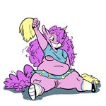  anthro breasts earth_pony energyloop equine female friendship_is_magic horse mammal my_little_pony nipples overweight pinkie_pie_(mlp) pony pussy sitting smile solo teeth 