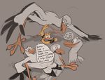  anthro artist avian beak better_version_at_source bird grey_background junior_(storks) male semi-anthro simple_background speech_bubble 