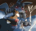  after_orgasm animal_genitalia animal_penis anthro balls blush canine chigiri crying cum cum_on_hand cum_on_penis cum_string erection knot looking_at_viewer low-angle_view lucario male mammal masturbation nintendo penile_masturbation penis pok&eacute;mon red_eyes sheath solo spikes sweat tears text uncensored video_games 