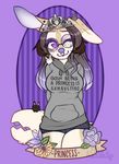  anthro clothed clothing eyewear female fur glasses hair honesty_(artist) lagomorph mammal rabbit smile solo standing 