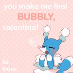  &lt;3 2017 blue_body blush brionne cute dailybrionne eyes_closed holidays mammal marine nintendo pinniped pok&eacute;mon seal smile solo valentine&#039;s_day video_games 