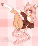  anthro blush clothed clothing equine girly honesty_(artist) hooves horse looking_at_viewer male mammal smile solo 