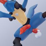  all_fours anal anal_penetration balls disembodied_penis knot low-angle_view lucario male nintendo oral penetration penis pok&eacute;mon precum simple_background steel_cat video_games worm&#039;s-eye_view 
