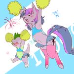  blush celebration cheerleader clothed clothing cold-blooded-twilight crossdressing cutie_mark dragon duo equine eyes_closed female friendship_is_magic happy horn legwear male mammal my_little_pony panties scalie skirt smile spike_(mlp) stockings twilight_sparkle_(mlp) underwear winged_unicorn wings 