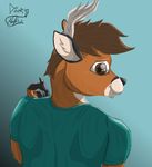  antlers cervine cute deer deerty deerty_(character) digital_pen horn invalid_tag mammal smile 