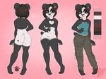  anthro bear clothed clothing featureless_crotch honesty_(artist) male mammal model_sheet nude panda slightly_chubby smile solo standing 