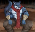  bergamo canine clothing dragon_ball dragon_ball_super erection male mammal muscular naru_evernett wolf 
