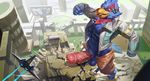  anthro arwing avian bird building canine city clothed clothing destruction detailed_background erection falco_lombardi fox fox_mccloud jiandou macro male male/male mammal nintendo penis star_fox video_games wolf wolf_o&#039;donnell 