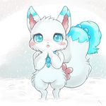  arctic_fox big_tail blue_eyes blue_fur blush bracelet canine cute dipstick_tail female fluffy fluffy_tail fox fur jewelpet jewelry larimar long_tail mammal multicolored_fur multicolored_tail necklace sanrio scrunchy snow snowflake solo two_tone_fur white_fur のうせん 