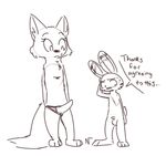  2017 anthro black_and_white canine dialogue dildo disney female fox jack_savage lagomorph male mammal monochrome nude penis rabbit sex_toy simple_background skye_(zootopia) strapon visiti zootopia 