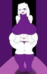  2017 angelbreed anthro big_breasts blush boss_monster breasts caprine clothing erect_nipples female goat huge_breasts mammal mature_female nipple_bulge nipples panties pussy slightly_chubby smile solo toriel undertale underwear undressing video_games 