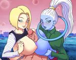  2017 alien android_18 areola big_breasts breasts double_titfuck dragon_ball dragon_ball_z erect_nipples erection female furanh huge_breasts human male mammal nipples penis sex titfuck 