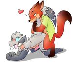  anal anthro blush canine disney duo erection fox lizard male male/male mammal neko3240 nick_wilde nude open_mouth penis reptile scalie sex simple_background smile tongue tongue_out zootopia 