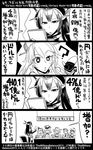  bismarck_(kantai_collection) breasts cleavage comic commandant_teste_(kantai_collection) commentary crown economy elbow_gloves fingerless_gloves gloves greyscale hair_between_eyes hat headgear iowa_(kantai_collection) kantai_collection littorio_(kantai_collection) long_hair miniskirt monochrome multiple_girls nagato_(kantai_collection) partially_translated sakazaki_freddy skirt star star-shaped_pupils symbol-shaped_pupils translation_request warspite_(kantai_collection) 