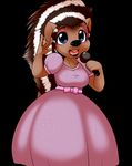  2017 anthro ash_(sing) blue_eyes breasts cleavage clothed clothing dress female kloudmutt looking_at_viewer mammal porcupine rodent sing_(movie) solo teeth tongue 