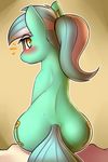  2017 absurd_res blush butt captainpudgemuffin cutie_mark equine female feral friendship_is_magic hair hi_res horn looking_at_viewer looking_back lyra_heartstrings_(mlp) mammal my_little_pony rear_view solo unicorn 