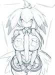  animal_humanoid avian avian_humanoid big_breasts breasts clothed clothing feathers female hair human humanoid kemono_friends mammal necktie shoebill shoebill_(kemono_friends) simple_backgroundsweat sketch slugbox tail_feathers wide_hips 