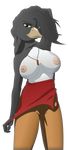  2017 areola avian beak bedroom_eyes big_breasts bird breasts clothed clothing digital_media_(artwork) dog_tags feathers female hair half-closed_eyes humanoid looking_at_viewer mammal nevi_dustfeather nipple_piercing nipples nude piercing seductive shirt solo standing standing_tough starbound tank_top topless video_games 