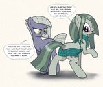  2017 clothed clothing cutie_mark dialogue duo earth_pony english_text equine female feral friendship_is_magic grey_hair hair horse limestone_pie_(mlp) mammal marble_pie_(mlp) my_little_pony pencils_(artist) pony purple_eyes simple_background text virgin_killer_sweater white_background 
