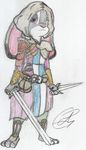  clothed clothing colored disney drawning female for_honor judy_hopps lagomorph mammal melee_weapon purple_eyes rabbit solo standing sword video_games weapon zootopia 
