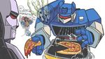  alien cooking cybertronian decepticon digital_media_(artwork) food gashi-gashi humanoid inside machine male megatron not_furry oven pizza red_eyes robot simple_background smile soundwave standing starscream text transformers wings 