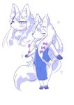  blue_eyes furry long_hair ukan_muri white_hair wolf 