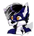 ambiguous_gender anthro canine fur hair headshot honesty_(artist) mammal smile solo tongue tongue_out 