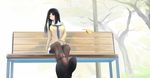  bad_id bad_pixiv_id black_eyes black_hair highres kikivi long_hair looking_at_viewer original pantyhose school_uniform serafuku sitting solo 