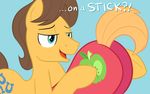  acstlu big_macintosh_(mlp) blue_eyes brown_fur brown_hair butt caramel_(mlp) cutie_mark equine feral friendship_is_magic fur hair horse invalid_tag mammal my_little_pony orange_fur orange_hair red_fur simple_background 