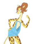  2017 anthro celine_louison clothing eyewear female giraffe glasses mammal solo 