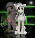  discordthege equine fallout_equestria fan_character female feral grey_eyes hair hooves looking_at_viewer mammal my_little_pony nude open_mouth sitting teeth tongue white_hair 